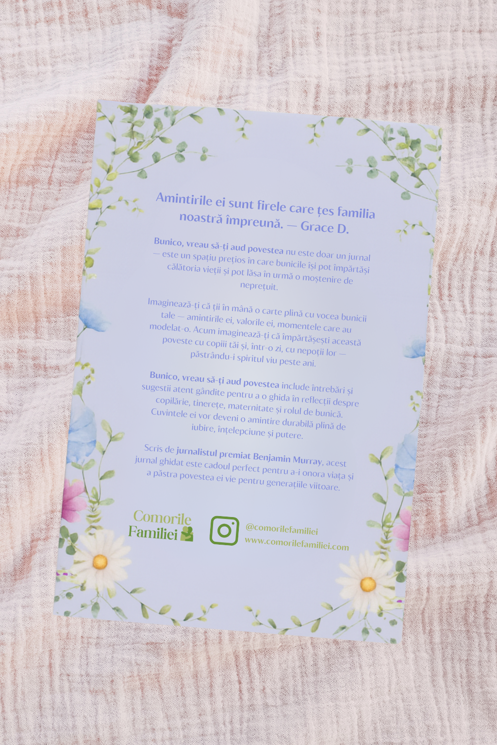 Jurnal de Amintiri pentru Bunică 💜 –50% DE ZIUA MAMEI & TATĂLUI 💜